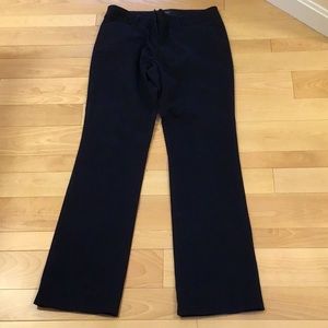 The Limited- navy blue velvet like cotton pants- size 8 long- 4 pockets